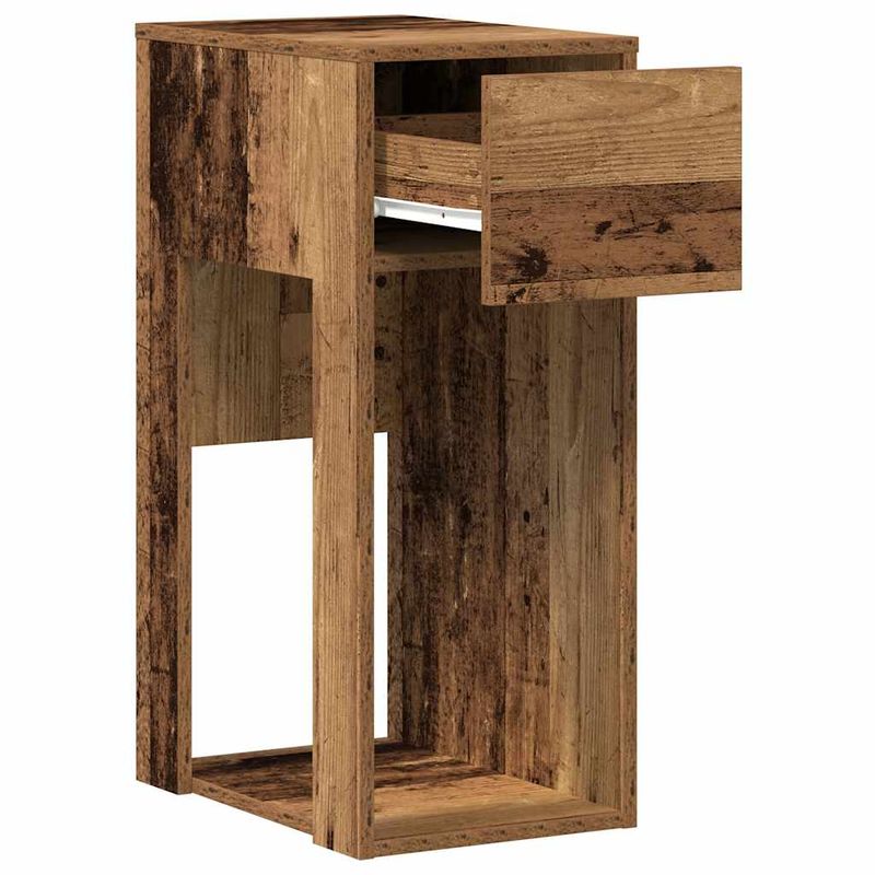 Casa si Gradina - Mobilier - Mese si birouri - Birouri - Suport turn pentru computer cu sertar lemn vechi 30x44x74 cm - Infinity.ro