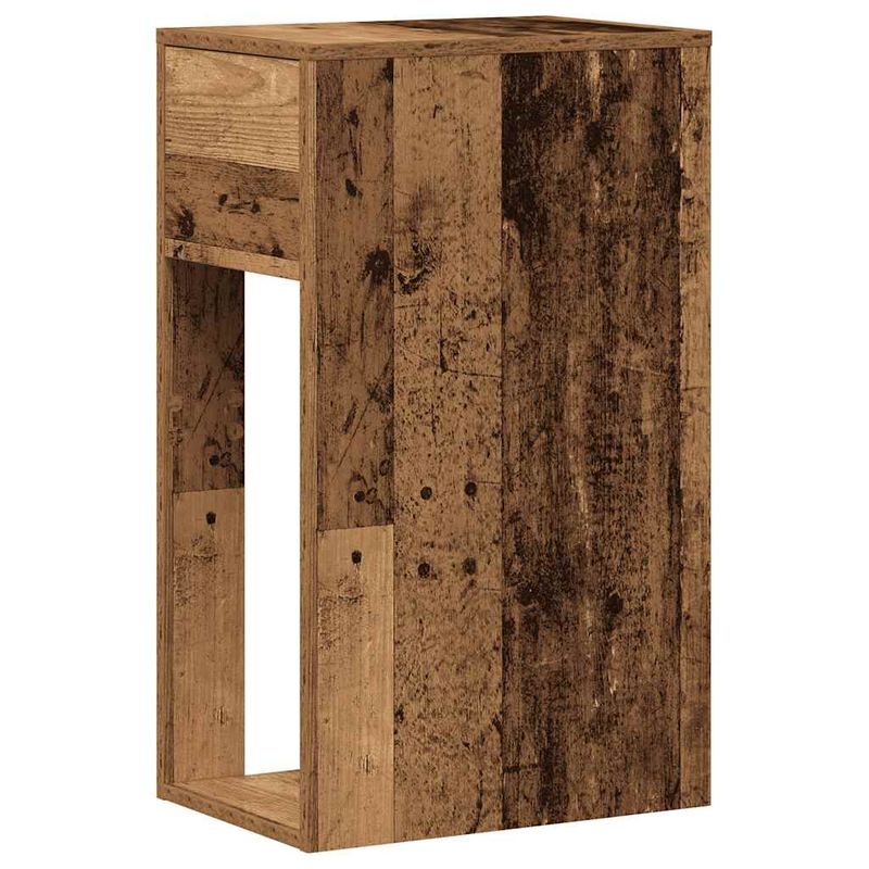 Casa si Gradina - Mobilier - Mese si birouri - Birouri - Suport turn pentru computer cu sertar lemn vechi 30x44x74 cm - Infinity.ro