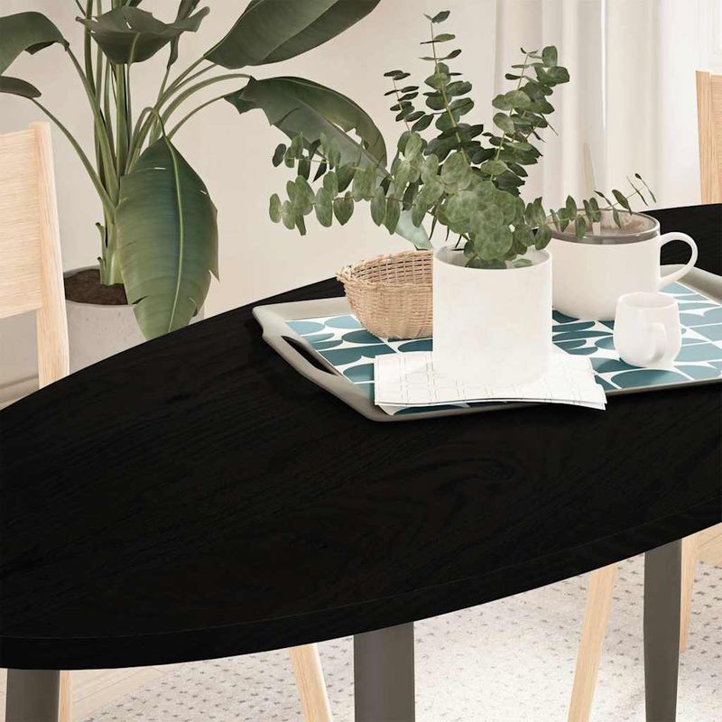 Casa si Gradina - Mobilier - Feronerie si accesorii mobila - Blat de masa maro inchis 140x60x2 cm lemn masiv de stejar oval - Infinity.ro