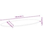 Casa si Gradina - Mobilier - Feronerie si accesorii mobila - Blat de masa maro inchis 140x60x2 cm lemn masiv de stejar oval - Infinity.ro