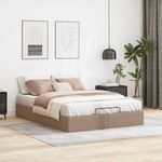 Casa si Gradina - Mobilier - Paturi si accesorii - Paturi - Cadru de pat otoman fara saltea Cappucino piele artificiala, mărime 140x190 cm - Infinity.ro