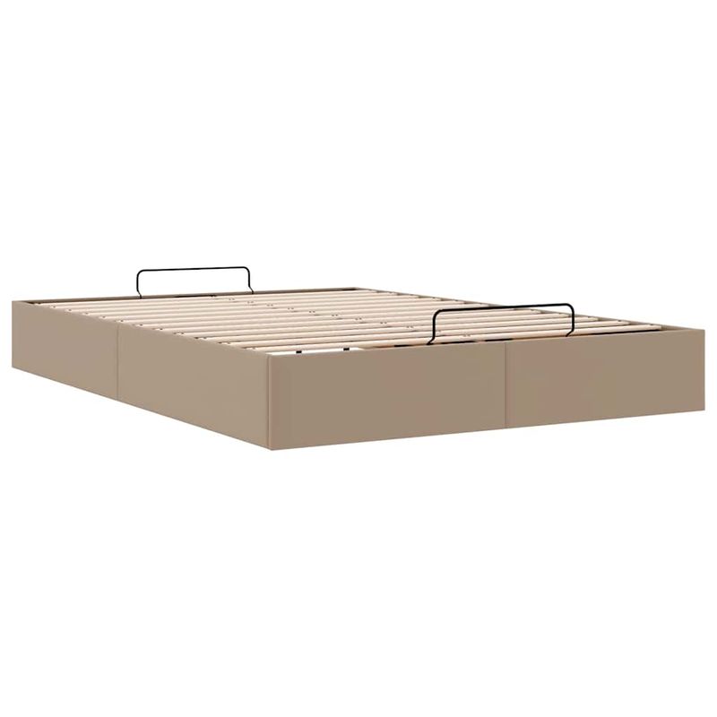 Casa si Gradina - Mobilier - Paturi si accesorii - Paturi - Cadru de pat otoman fara saltea Cappucino piele artificiala, mărime 140x190 cm - Infinity.ro
