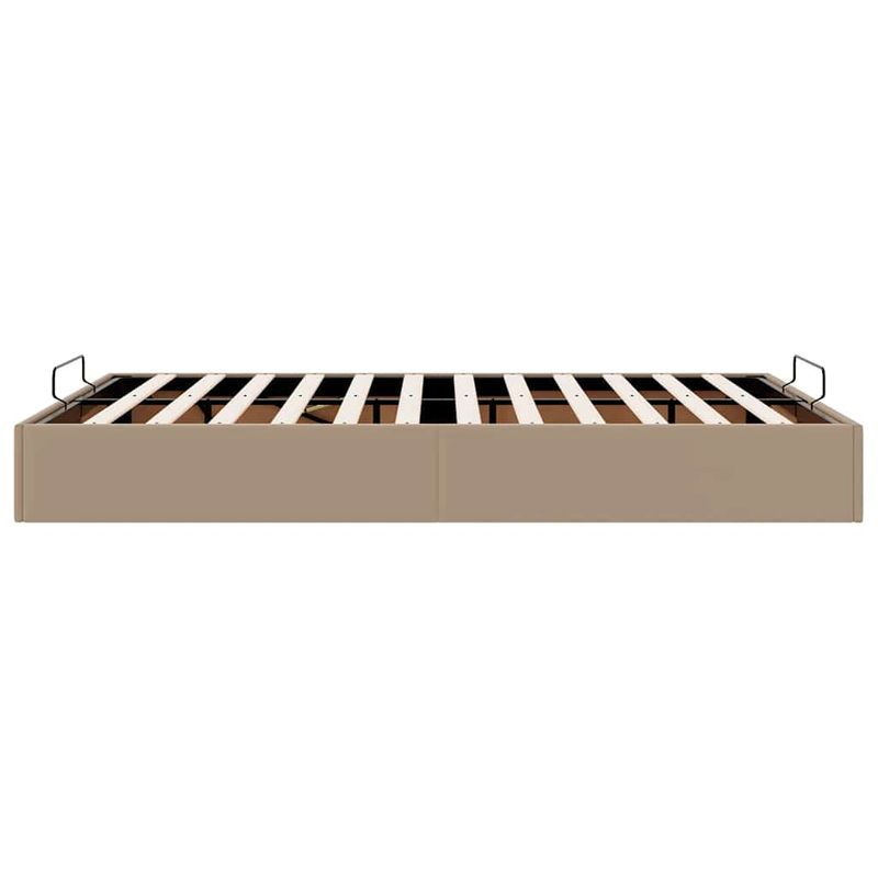 Casa si Gradina - Mobilier - Paturi si accesorii - Paturi - Cadru de pat otoman fara saltea Cappucino piele artificiala, mărime 140x190 cm - Infinity.ro