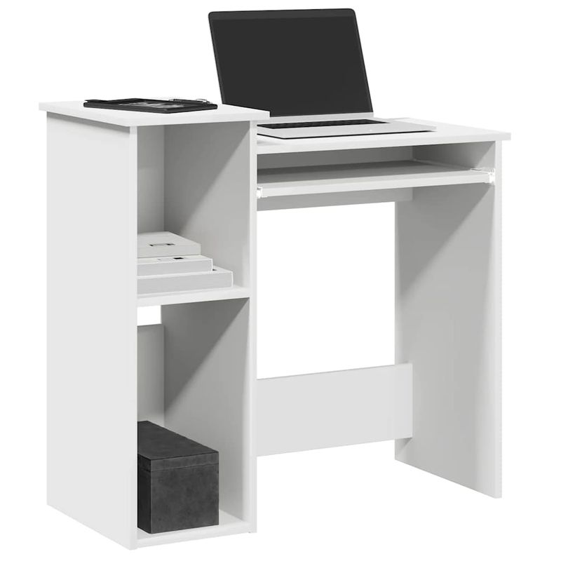 Casa si Gradina - Mobilier - Mese si birouri - Birouri - Birou cu rafturi, alb, 84x40x78 cm, PAL - Infinity.ro