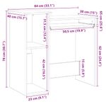 Casa si Gradina - Mobilier - Mese si birouri - Birouri - Birou cu rafturi, alb, 84x40x78 cm, PAL - Infinity.ro