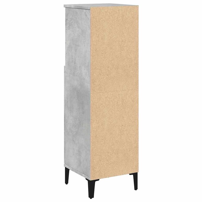 Casa si Gradina - Mobilier - Mobilier baie - Corpuri baie - Dulap de baie, gri beton, 30x30x100 cm, lemn prelucrat - Infinity.ro
