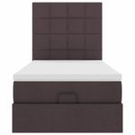 Casa si Gradina - Mobilier - Paturi si accesorii - Paturi - Cadru de pat otoman cu saltea tesatura maro inchis 100x200 cm - Infinity.ro