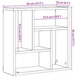 Casa si Gradina - Mobilier - Biblioteci si rafturi - Rafturi - Raft de perete, stejar artizanal, 45x16x45 cm, lemn prelucrat - Infinity.ro