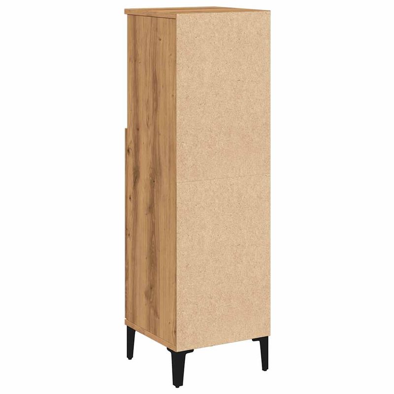 Casa si Gradina - Mobilier - Mobilier baie - Corpuri baie - Dulap de baie, stejar artizanal, 30x30x100 cm, lemn prelucrat - Infinity.ro