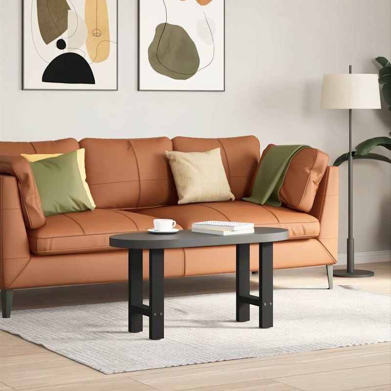 Casa si Gradina - Mobilier - Feronerie si accesorii mobila - Picioare masuta de cafea Negru 2 buc 38x(42-43) cm Otel - Infinity.ro