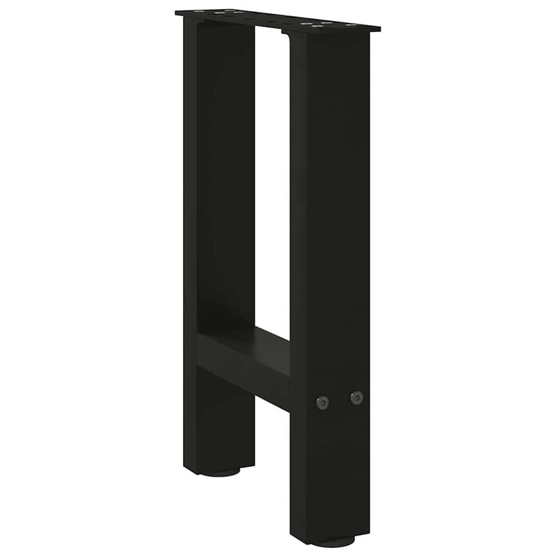 Casa si Gradina - Mobilier - Feronerie si accesorii mobila - Picioare masuta de cafea Negru 2 buc 38x(42-43) cm Otel - Infinity.ro