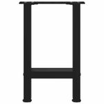 Casa si Gradina - Mobilier - Feronerie si accesorii mobila - Picioare masuta de cafea Negru 2 buc 38x(42-43) cm Otel - Infinity.ro