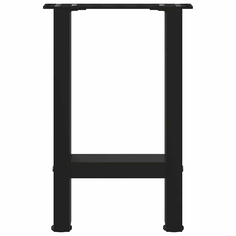 Casa si Gradina - Mobilier - Feronerie si accesorii mobila - Picioare masuta de cafea Negru 2 buc 38x(42-43) cm Otel - Infinity.ro