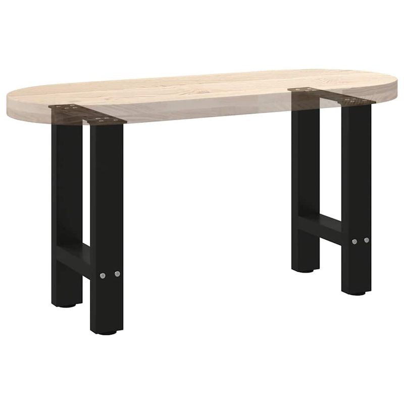 Casa si Gradina - Mobilier - Feronerie si accesorii mobila - Picioare masuta de cafea Negru 2 buc 38x(42-43) cm Otel - Infinity.ro