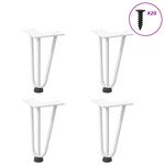 Casa si Gradina - Mobilier - Feronerie si accesorii mobila - Picioare de masa in ac de par 4 buc Otel solid alb 20 cm, model 3 rods - Infinity.ro