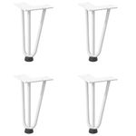 Casa si Gradina - Mobilier - Feronerie si accesorii mobila - Picioare de masa in ac de par 4 buc Otel solid alb 20 cm, model 3 rods - Infinity.ro