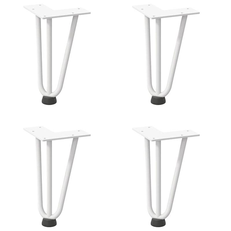 Casa si Gradina - Mobilier - Feronerie si accesorii mobila - Picioare de masa in ac de par 4 buc Otel solid alb 20 cm, model 3 rods - Infinity.ro