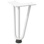 Casa si Gradina - Mobilier - Feronerie si accesorii mobila - Picioare de masa in ac de par 4 buc Otel solid alb 20 cm, model 3 rods - Infinity.ro