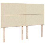 Casa si Gradina - Mobilier - Paturi si accesorii - Paturi - Cadru de pat otoman cu saltele crem 200x200cm stofa - Infinity.ro