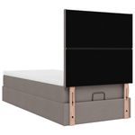 Casa si Gradina - Mobilier - Paturi si accesorii - Paturi - Cadru de pat otoman cu saltea Taupe 90x190cm Material - Infinity.ro