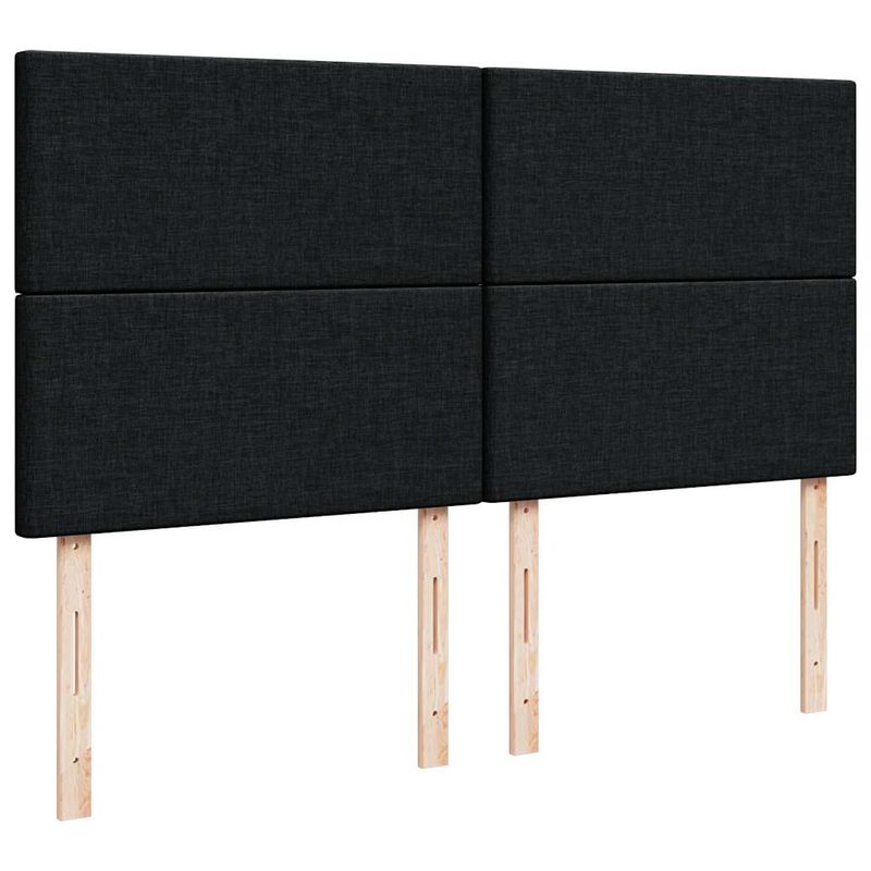 Casa si Gradina - Mobilier - Paturi si accesorii - Paturi - Cadru de pat otoman cu saltea tesatura neagra 180x200cm - Infinity.ro