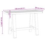 Casa si Gradina - Mobilier - Mese si birouri - Birouri - Birou NOAIN Picioare in forma A 120x50x75 cm lemn masiv de pin - Infinity.ro