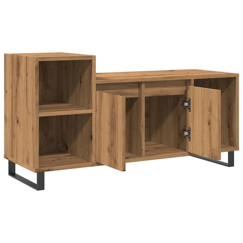 Casa si Gradina - Mobilier - Comode si corpuri - Comode - Comoda TV, stejar artizanal, 100x35x55 cm, lemn prelucrat - Infinity.ro