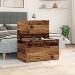 Casa si Gradina - Mobilier - Organizare si depozitare - Cutii depozitare - Cufar de depozitare, lemn vechi, 84x42x46 cm, lemn prelucrat - Infinity.ro