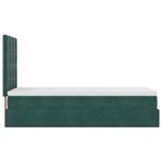 Casa si Gradina - Mobilier - Paturi si accesorii - Paturi - Cadru de pat otoman cu saltele, catifea verde inchis 90x190cm - Infinity.ro