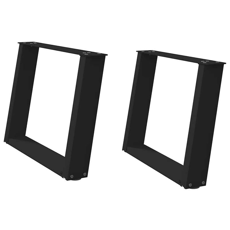 Casa si Gradina - Mobilier - Feronerie si accesorii mobila - Picioare masuta de cafea in forma de U 2 buc Negru Otel - Infinity.ro
