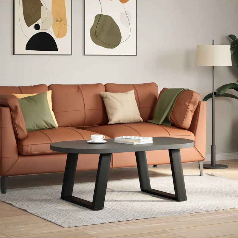 Casa si Gradina - Mobilier - Feronerie si accesorii mobila - Picioare masuta de cafea in forma de U 2 buc Negru Otel - Infinity.ro