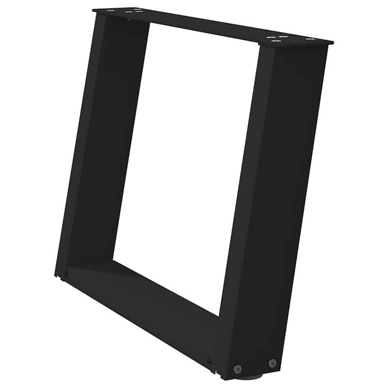 Casa si Gradina - Mobilier - Feronerie si accesorii mobila - Picioare masuta de cafea in forma de U 2 buc Negru Otel - Infinity.ro