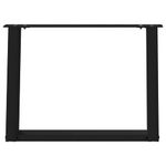 Casa si Gradina - Mobilier - Feronerie si accesorii mobila - Picioare masuta de cafea in forma de U 2 buc Negru Otel - Infinity.ro