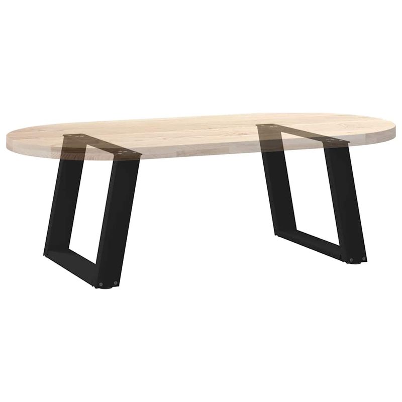 Casa si Gradina - Mobilier - Feronerie si accesorii mobila - Picioare masuta de cafea in forma de U 2 buc Negru Otel - Infinity.ro