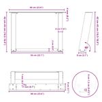 Casa si Gradina - Mobilier - Feronerie si accesorii mobila - Picioare masuta de cafea in forma de U 2 buc Negru Otel - Infinity.ro