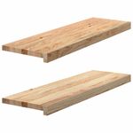 Casa si Gradina - Constructii - Scari si accesorii interioare - Accesorii scari interioare - Trepte scari 2 buc Stejar masiv netratat 80x25x2 cm - Infinity.ro