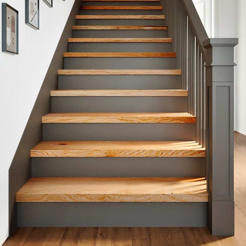 Casa si Gradina - Constructii - Scari si accesorii interioare - Accesorii scari interioare - Trepte de scara 2 buc maro deschis lemn masiv de stejar, mărime 90x25x2 cm - Infinity.ro