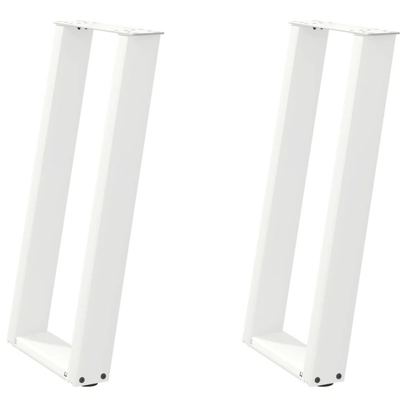 Casa si Gradina - Mobilier - Feronerie si accesorii mobila - Picioare masa consola in forma de U, 2 buc alb Otel, mărime 28x(72-73) cm - Infinity.ro