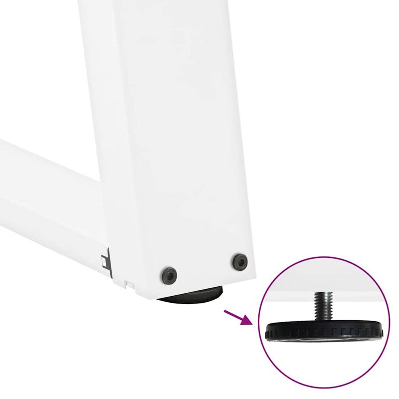 Casa si Gradina - Mobilier - Feronerie si accesorii mobila - Picioare masa consola in forma de U, 2 buc alb Otel, mărime 28x(72-73) cm - Infinity.ro