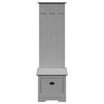 Casa si Gradina - Mobilier - Canapele si coltare - Banchete - Dulap de hol cu carlige „BODO” gri 50x40x157 cm - Infinity.ro