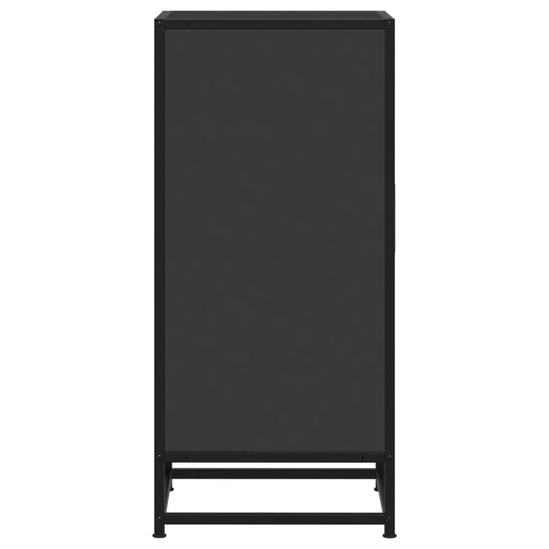 Casa si Gradina - Mobilier - Comode si corpuri - Comode - Dulap, negru, 35,5x35x76 cm, lemn prelucrat si metal - Infinity.ro
