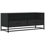 Casa si Gradina - Mobilier - Comode si corpuri - Comode - Dulap TV, negru, 100x34,5x40 cm, lemn prelucrat si metal - Infinity.ro