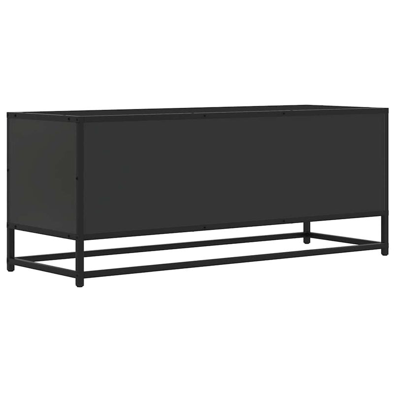 Casa si Gradina - Mobilier - Comode si corpuri - Comode - Dulap TV, negru, 100x34,5x40 cm, lemn prelucrat si metal - Infinity.ro