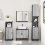 Casa si Gradina - Mobilier - Seturi de mobilier - Seturi baie - Set mobilier de baie, 2 piese, gri sonoma, lemn prelucrat - Infinity.ro