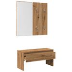 Casa si Gradina - Mobilier - Organizare si depozitare - Bancute - Set de mobilier pentru hol din lemn de stejar artizanal, - Infinity.ro