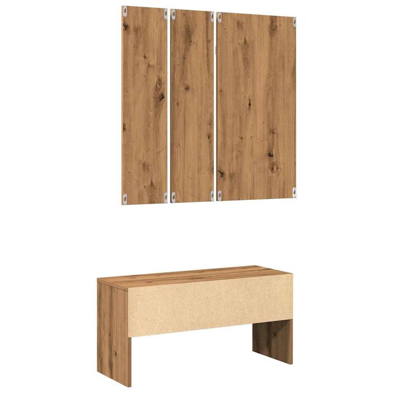 Casa si Gradina - Mobilier - Canapele si coltare - Banchete - Set de mobilier pentru hol din lemn de stejar artizanal - Infinity.ro
