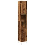 Casa si Gradina - Mobilier - Mobilier baie - Comode baie - Dulap de baie, lemn vechi, 30x30x190 cm, lemn prelucrat - Infinity.ro