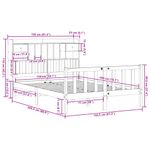 Casa si Gradina - Mobilier - Paturi si accesorii - Paturi - Pat cu biblioteca fara saltea maro 150x200 cm lemn masiv de pin - Infinity.ro