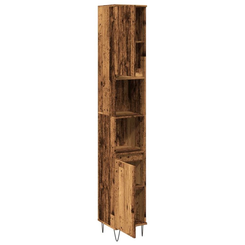 Casa si Gradina - Mobilier - Mobilier baie - Comode baie - Dulap de baie, lemn vechi, 30x30x190 cm, lemn prelucrat - Infinity.ro