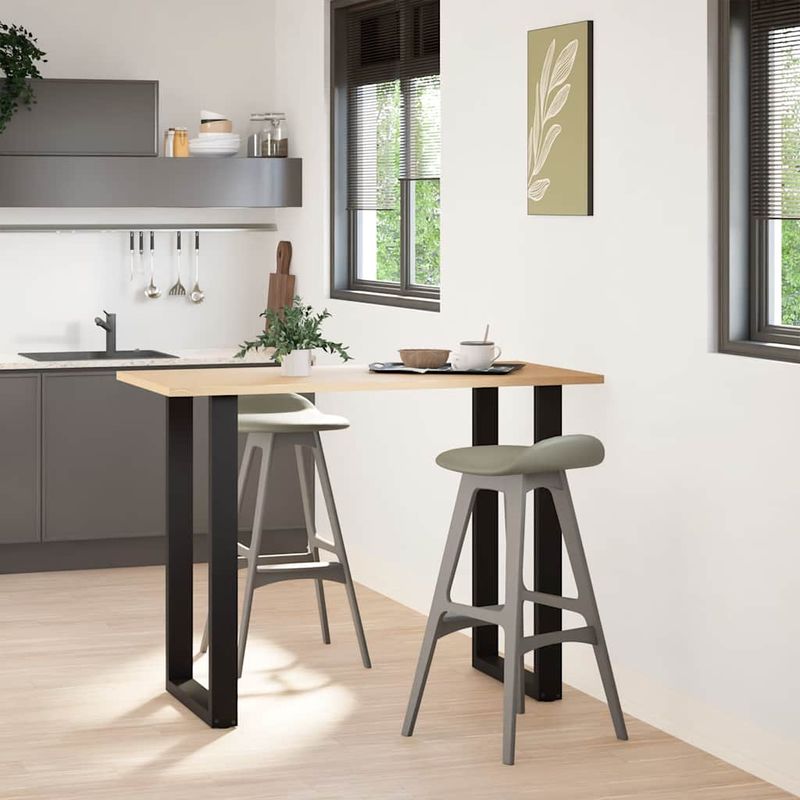 Casa si Gradina - Mobilier - Feronerie si accesorii mobila - Picioare pentru masuta de cafea in forma de U 2 buc Negru Otel - Infinity.ro